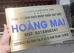 [Xưởng] Biển Công Ty Inox Chuẩn