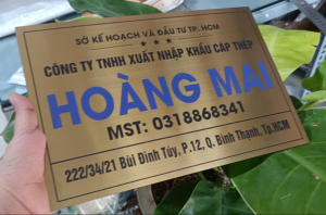 [Xưởng] Biển Công Ty Inox Chuẩn