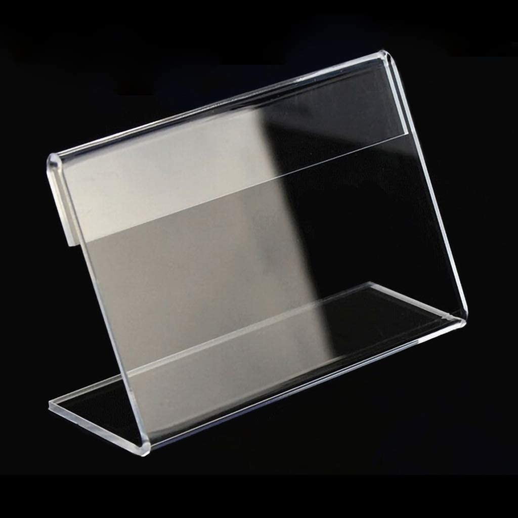 Menu mica chữ L, đựng card visit, chức danh, ghi giá sản phẩm ...