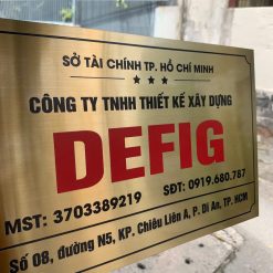 Bảng Tên Inox Chống Gỉ – In Logo Công Ty, Cửa Hàng, Xưởng